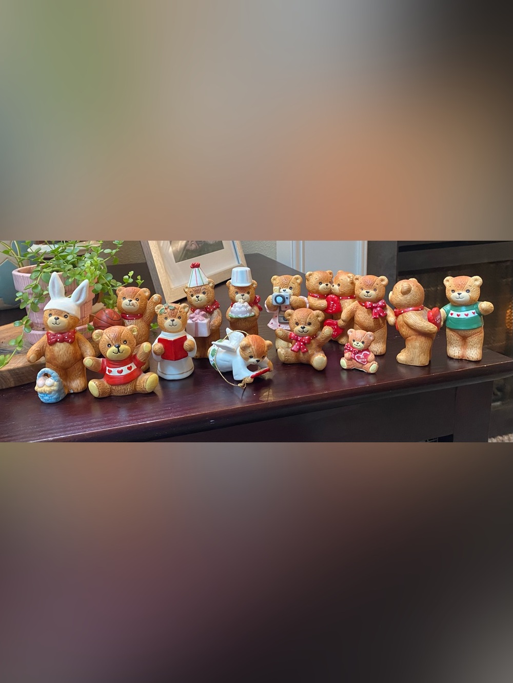 VTG 80s Enesco Lucy & Me Teddy Bear Figurine Collection Lot of 14